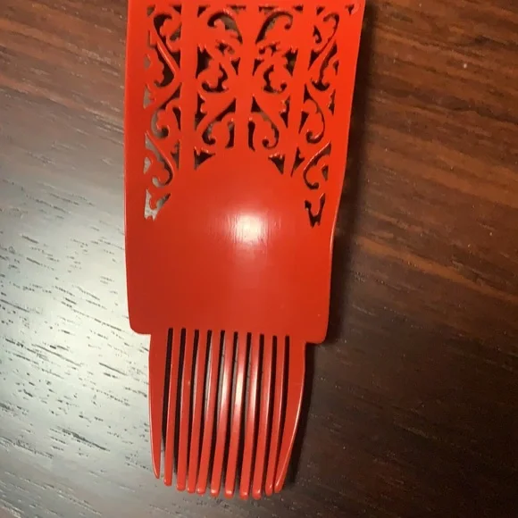 Vintage Deco Red Hair Comb - Picture 6 of 6